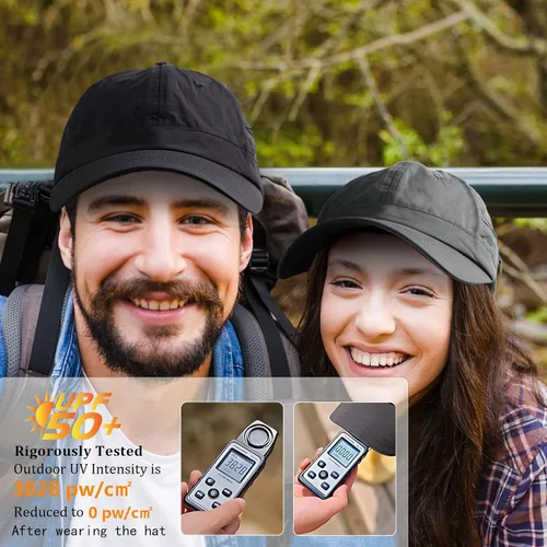 Miniatura 12 de Gorra de béisbol impermeable para hombre, sombrero de lluvia plegable para correr al aire libre, sombrero de pesca solar