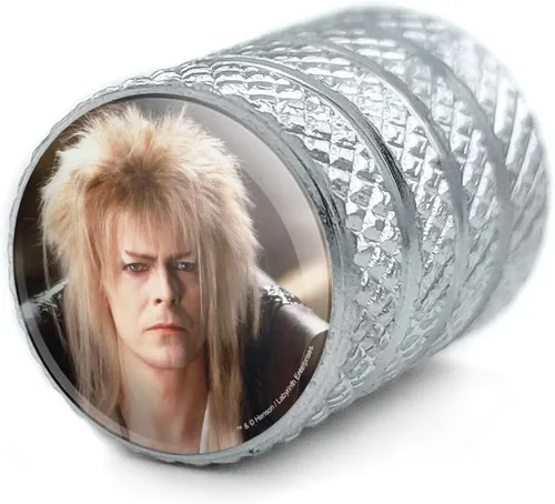Miniatura 2 de Laberinto Goblin King David Bowie Retrato Llanta Llanta Llanta Tapones de Válvula de Aluminio
