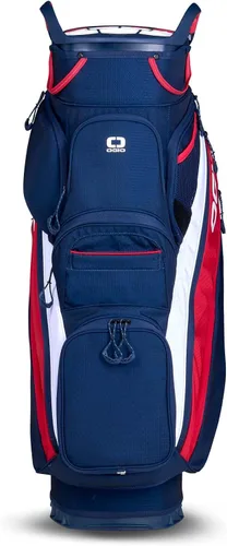 Miniatura 2 de OGIO Golf Silencer Cart Bag Rojo/Blanco/Azul