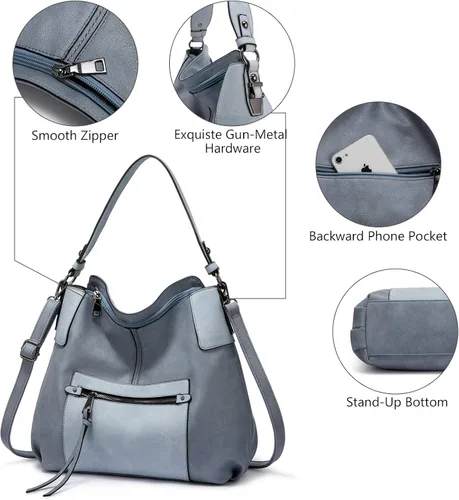 Miniatura 4 de Realer Hobo - Bolsos para carteras para mujer, bandolera grande con borla.
