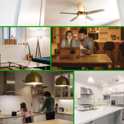 Miniatura 5 de Bombilla LED GU24 blanca cálida de 3000 K, no regulable, 12 W (equivalente a 100 W), 1200 lúmenes, bombilla de dos puntas en forma A19 para sala