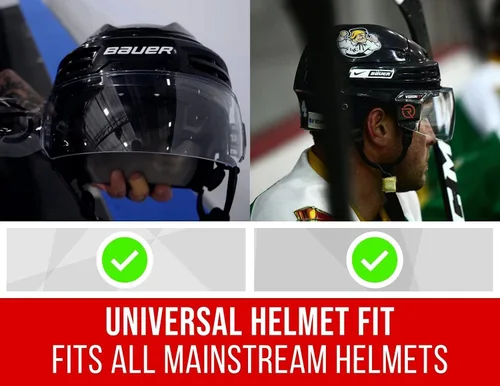 Miniatura 3 de Ronin - Visera de hockey con revestimiento antiarañazos, resistente a los impactos, ajuste universal para casco, certificado CE