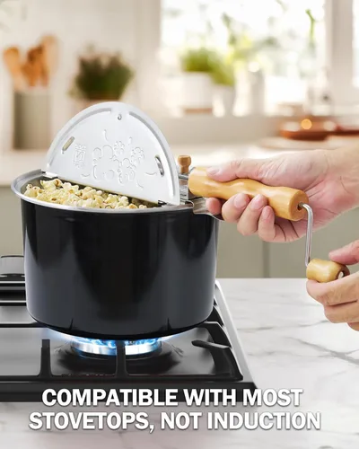 Miniatura 5 de Cook N Home - Olla palomera Aluminio negro
