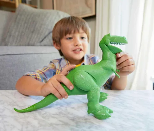 Miniatura 2 de Mattel DisneyPixar Toy Story 4 True Talkers Figura Rex, 7.8 in / 19.81 cm de altura Posable, Figura de personaje parlante con apariencia auténtica