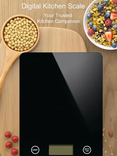 Miniatura 5 de Báscula digital de cocina, báscula de alimentos con vidrio templado, gramos y onzas, alta precisión de 0.03 oz para hornear, cocinar, alimentos
