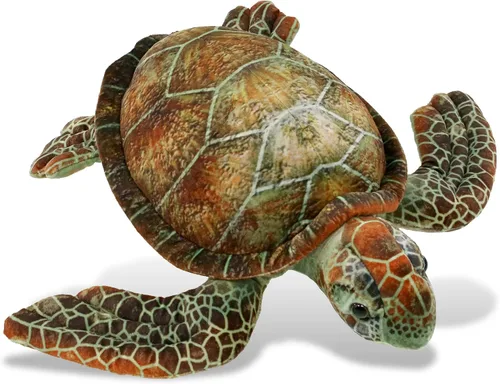 DolliBu Animal de peluche de tortuga marina – Peluche de tortuga abrazable, adorable juguete de peluche de tortuga marina, lindo regalo de animales
