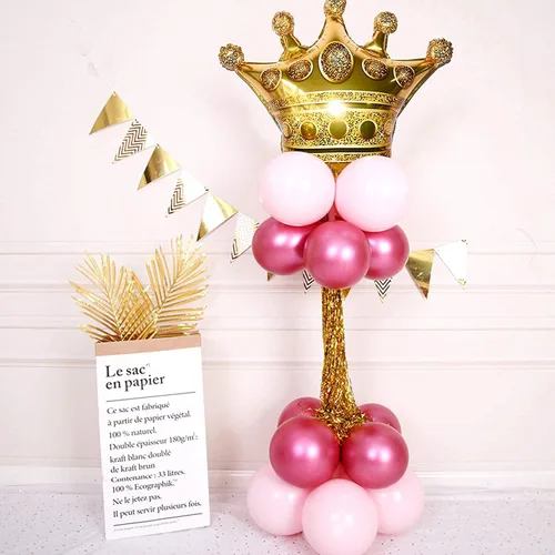 Miniatura 4 de MYUBWTF 6 globos grandes de corona dorada de 23 pulgadas, globo gigante de papel de aluminio, globos de helio para cumpleaños, bodas, fiestas
