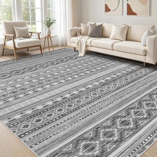 Miniatura 42 de Alfombra grande para sala de estar de 5 x 7: Alfombras marroquíes bohemias, suaves, lavables a máquina, para dormitorio, debajo de la mesa