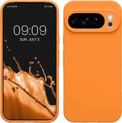 Miniatura 237 de kwmobile Funda compatible con Google Pixel 9 Pro - Funda protectora delgada de TPU para teléfono - Acabado mate suave - Negro mate