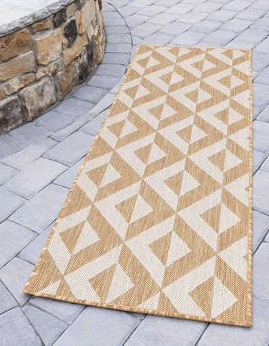 Miniatura 52 de Unique Loom Jill Zarin Outdoor Collection - Alfombra rectangular (2 pies 2 pulgadas x 3 pies 1 pulgadas, rectangular, beige y marrón)