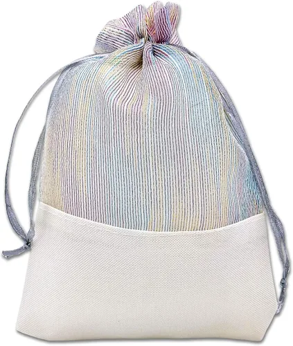 Miniatura 26 de TheDisplayGuys For Your Modern Living Paquete de 24 bolsas de regalo de lino y organza negra con cordones (XS 3 x 4), recuerdos de fiesta, muestras