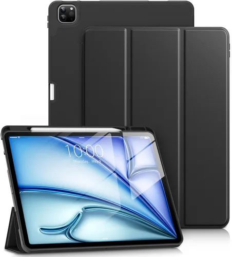 DTTO Funda para iPad Air de 13 pulgadas M3/M2 2025/2024, iPad Pro de 12.9 pulgadas (6ª/5ª/4ª/3ª generación), funda suave con soporte triple delgado