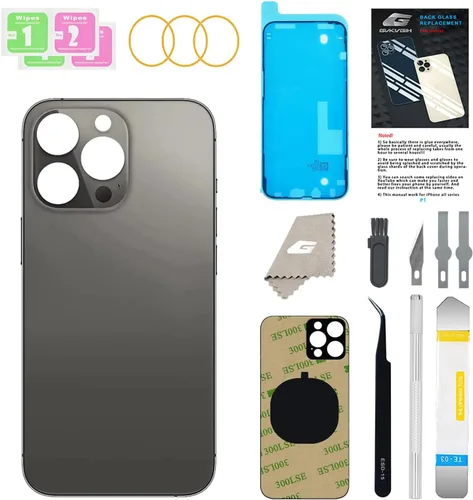Miniatura 39 de Reemplazo de cristal trasero para iPhone 15Pro Max con herramientas Repir Big Hole OEM Rear Cover Glass Pre-Installed Internal Parts Easier
