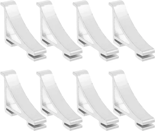 Cabilock 8 clips para estantes de congelador, 8 unidades, clips comerciales para estantes de refrigerador, paquete de 8 hebillas de aluminio, tamaño
