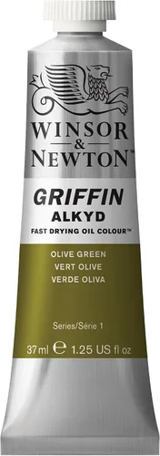 Miniatura 25 de Winsor & Newton Griffin Alkyd - Pintura al óleo de secado rápido, tubo de 1.25 onzas líquidas, Siena quemada