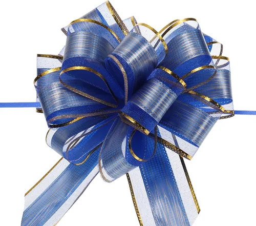 Miniatura 20 de MECCANIXITY 20 lazos grandes de 7 pulgadas para envolver regalos, cinta de organza color blanco crema para cestas de boda, regalos de fiesta