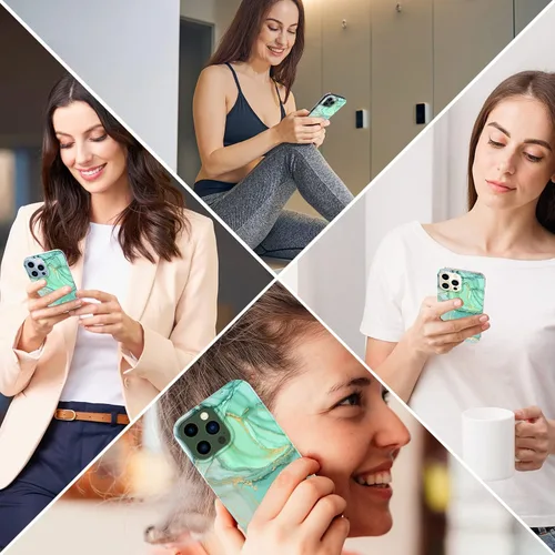 Miniatura 6 de ANNSD Funda para iPhone 13 Pro Max, con protector de pantalla, protector de lente de cámara y soporte de anillo, funda protectora de cuerpo completo