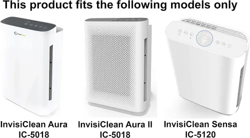 Miniatura 2 de InvisiClean Prefiltro de carbón activado de repuesto, paquete de 4, compatible con purificadores de aire InvisiClean Aura IC-5018 y Sensa IC-5120