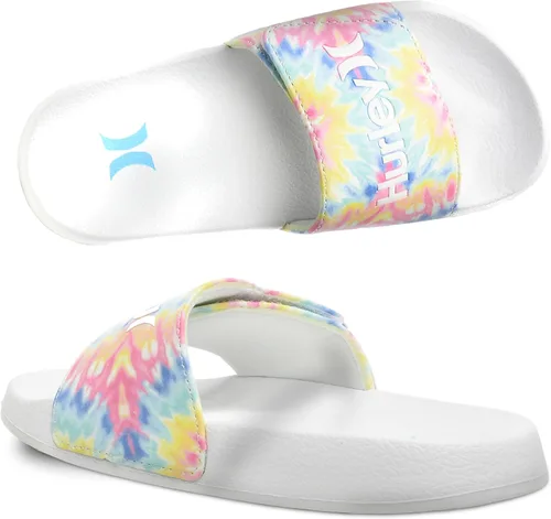 Miniatura 10 de Hurley Naia - Sandalias de deslizar para niñas y niños, pantuflas de puesta fácil con correa ajustable, sandalias para niños