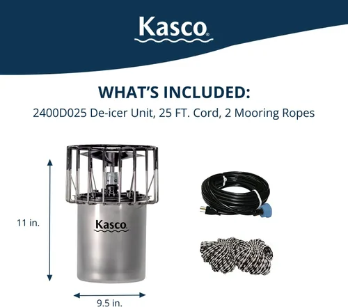 Miniatura 2 de Kasco – Marine anticongelante 1/2HP 120 voltios estanque Lago Dock deicer 2400d025