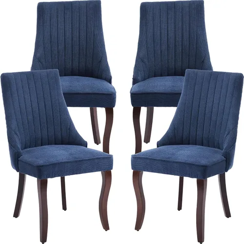 Miniatura 25 de ODUSE-DAILY Juego de 2 sillas de comedor de mediados del siglo en color beige, juego de 2 sillas modernas para cocina y comedor, sillas tapizadas