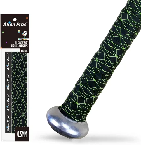 Miniatura 14 de ALIEN PROS Cinta de agarre de bate para béisbol de 0.020 in (paquete de 1 o 3) - Cinta de bate precortada y Pro Feel - Reemplazo para agarre de bate