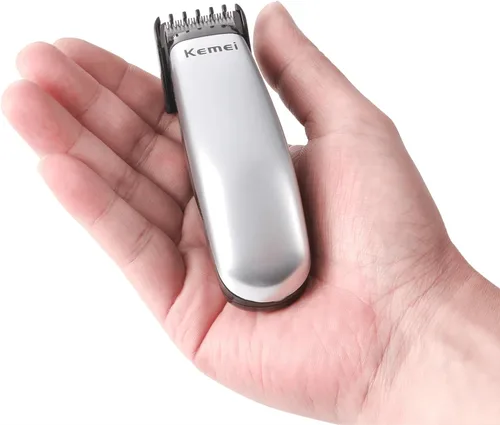 KEMEI Mini recortadora de pelo compacta, portátil e inalámbrica para hombres y mujeres, herramienta de corte de pelo y afeitado de precisión, color