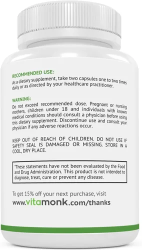 Miniatura 6 de VitaMonk GlycoTrax - Suplemento GPLC de alta absorción, sin rellenos artificiales, cápsulas de glicina GPLC propionil-L-carnitina, suplementos