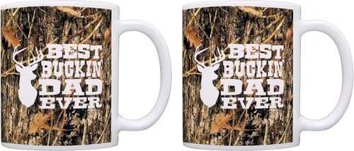 Miniatura 11 de ThisWear Hunting Camo Best Buckin' Dad Ever Gift Taza de café de cerámica de 11 oz con asa