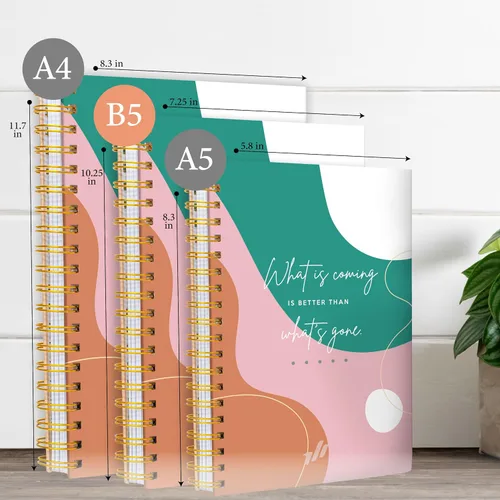 Miniatura 5 de Cuaderno de Espiral - Cuadernos Diario de Espiral de 10.25" x 7.25" con Rayado Universitario, Lindo Cuaderno Diario para Tomar Notas, Mujeres
