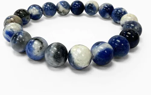 Miniatura 420 de Gem Avenue Handmade Round Bead Stretch Bracelet Unisex Natural Stone Beaded Jewelry for Men & Women, Elastic Wristband for Daily Wear
