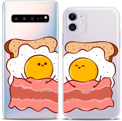 Miniatura 3 de Fundas a juego para parejas compatibles con iPhone 16 15 14 13 12 11 Pro Max Mini Xs X 6s 8 Plus 7+ Xr 10 SE 5 pares de amigos, hojas lindas, gato
