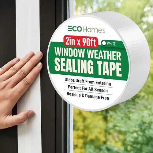Miniatura 14 de ECOHomes Cinta de sellado para ventanas Cinta de sellado de clima de invierno para bloquear corrientes de aire frío a través de huecos de ventanas