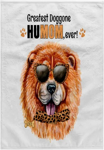 Miniatura 7 de 3dRose This Chow Chow Dog in Cheetah Print is for the Dog Mom on Mothers Day 11x12 Wash Cloth for Face and Body
