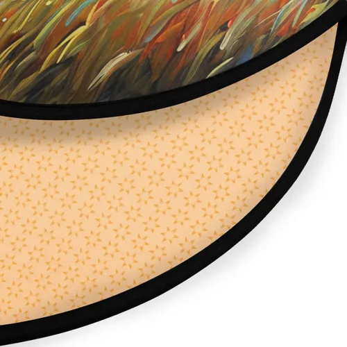 Miniatura 4 de Vnurnrn Alfombra redonda con diseño de oso de pintura, 3 pies, para interiores, alfombra circular para sala de estar, puerta, entrada, dormitorio