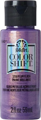 FolkArt Pintura de cambio de color, 2 onzas, Plum Flash 2 Fl Oz Flash de ciruela