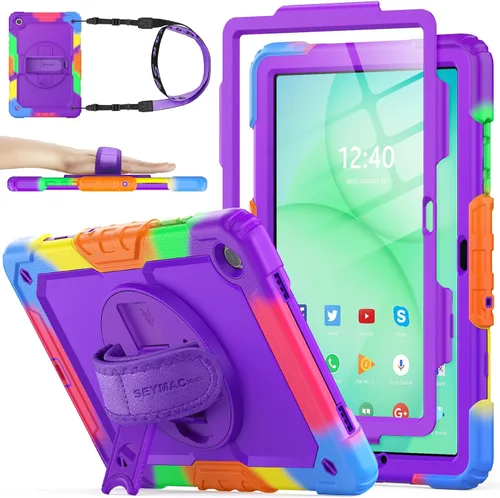Miniatura 27 de SEYMAC stock Funda para Samsung Galaxy Tab A8 de 10.5 pulgadas, funda de protección contra caídas de cuerpo completo con protector de pantalla