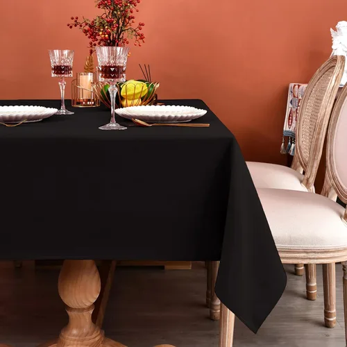 Miniatura 37 de MEANMOY Mantel cuadrado de poliéster lavable, resistente al agua y a las manchas, de 210 GSM, de 54 x 54 pulgadas, mantel de mesa rectangular sin