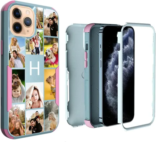 Miniatura 38 de Funda de fotos personalizada para iPhone 11 Apple Phone Plaid Collage - Imagen personalizada para hacer fotos en 3 híbridos gruesos resistentes