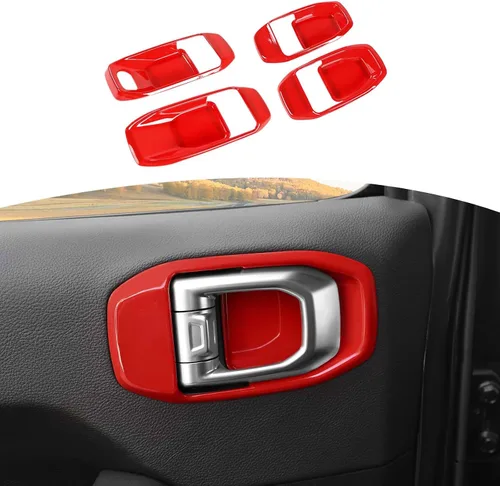 RT-TCZ para Wrangler JL Tapa de Manija Interior de Puerta Cubierta de Cuenco para Jeep Wrangler JL JLU Gladiator JT 2018 en Adelante Accesorios de