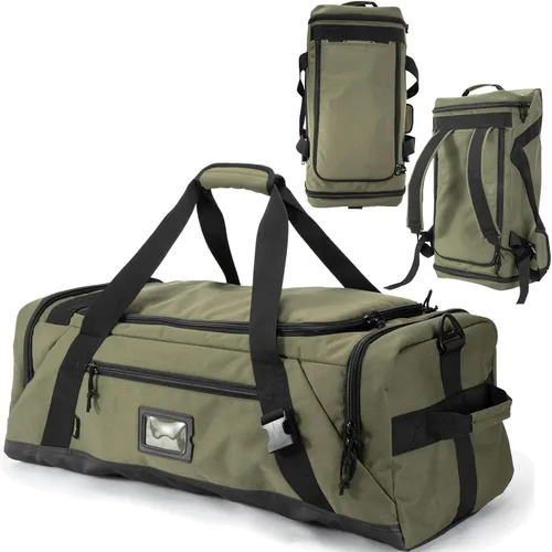 Bolsa de lona grande, bolsas de gimnasio para hombres, bolsa de fin de semana para mujeres, mochila de viaje, bolsa de lona deportiva, Verde Armada