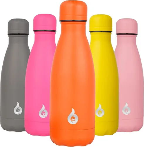 Miniatura 75 de BJPKPK Botella de Agua Aislada 17oz Botellas de Agua de Acero Inoxidable Apta para Lavavajillas Metal Térmica Mantiene Frío y Caliente, Gris Niebla