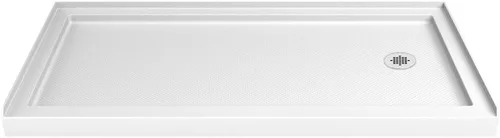 Miniatura 6 de DreamLine 32 pulgadas de profundidad x 60 pulgadas de ancho x 75 5/8 pulgadas de alto, base de ducha acrílica de drenaje derecho y kit de pared