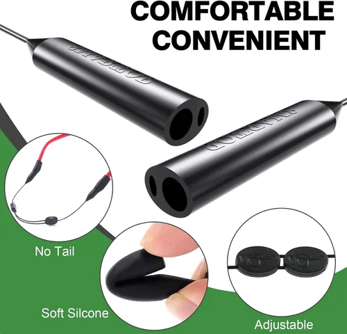 Miniatura 5 de SMARTTOP Correa para gafas, soporte ajustable con dos agujeros mejorados, correa de cuerda para anteojos sin cola, soporte para gafas de sol