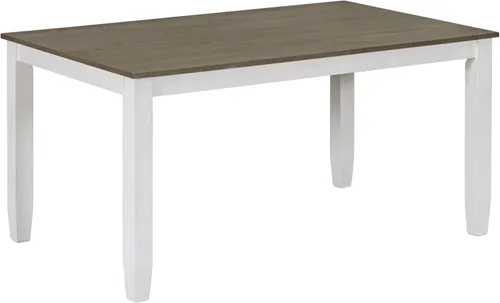 Miniatura 7 de LUMISOL Juego de 6 mesas de comedor de estilo rústico para 6, mesa de cocina de madera maciza de 60 pulgadas con banco y 4 sillas, acabado marrón