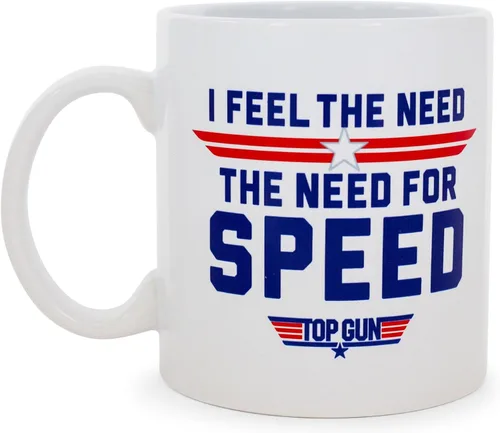 Miniatura 2 de Silver Buffalo Top Gun - Taza de cerámica The Need For Speed Taza de café grande para té, expreso, cacao Capacidad para 20 onzas