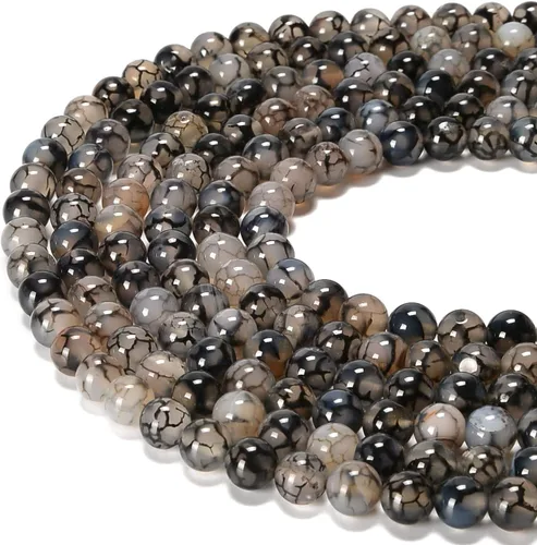 Miniatura 19 de Cuentas sueltas de rodonita teñida de jade de 10mm, redondas y suaves, de gematone natural para joyería y manualidades, 1 cadena de 15 pulgadas Jade
