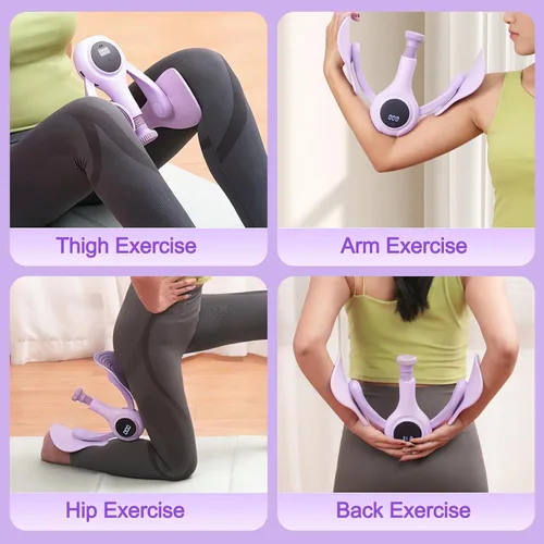 Miniatura 4 de CYFIE Thigh Master - Entrenador de cadera y muslo, Kegel para fortalecedor interior de muslos y caderas, 35 libras con bandas de resistencia de 50