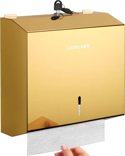 Miniatura 14 de Dispensador de toallas de papel para montaje en pared comercial, pliegue en C, multipliegue, triple pliegue, dispensador de toallas de mano sin Negro