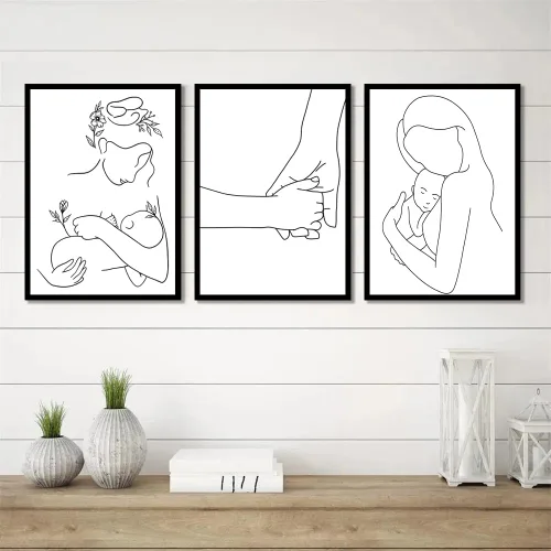 Miniatura 11 de PUYIQARE Dibujo de línea pareja abrazo a mano lienzo arte de pared, impresión minimalista de lienzo de dibujo de líneas, arte de pareja en blanco